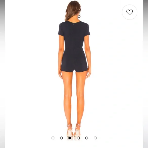 NWT SuperdownThea Deep V Jersey Romper in Navy - Picture 4 of 5